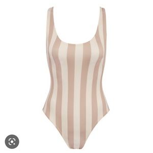 Solid & Striped Anne Marie Cream and Nude Bathing Suit size S